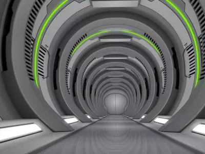 Sci Fi Corridor 3D model 87