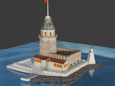 Maiden Tower  Kiz Kulesi 3D model