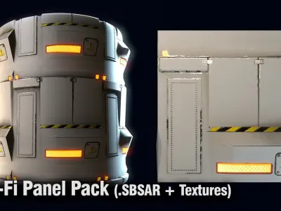 Sci-Fi Panel Pack -SBSAR Texture