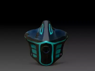 sci-fi face mask 3D print model