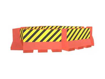 Road Barriers v4 012 Low-poly 3D model