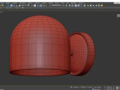  DOLEMAN LARGE DOME LED WALL SCONCE Low-poly 3D model