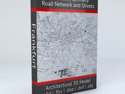 Frankfurt Road Network and Streets 3D model