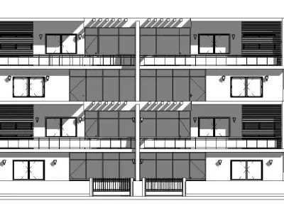 terrace house villa 3D model