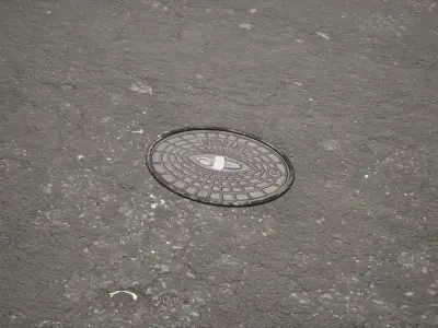 Manhole Cover  Low-poly 3D model