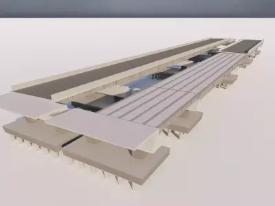 Bridge Construction 3D Model - Detailed Look into Infrastructure 3D model buy