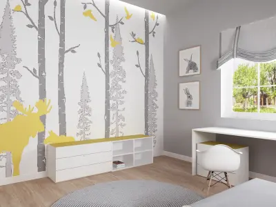 Kids room interior 3D model 3D model