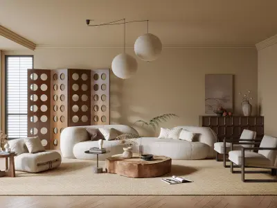 Indoor model of the reception room 3D model