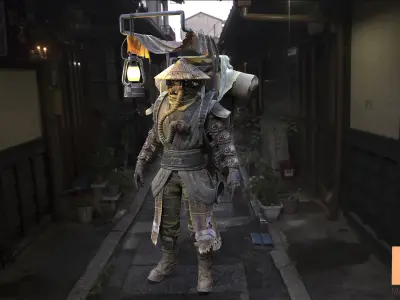 SCI-FI MERCENARY 04 SELLER Low-poly 3D model