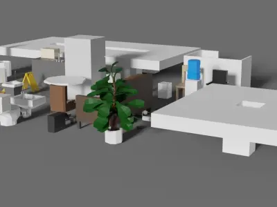 Office Low-Poly Pack Low-poly 3D model