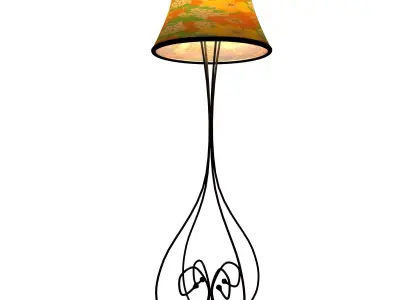 Lampshade Floral V1 Low-poly 3D model