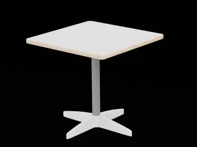 Square Table Low-poly 3D model