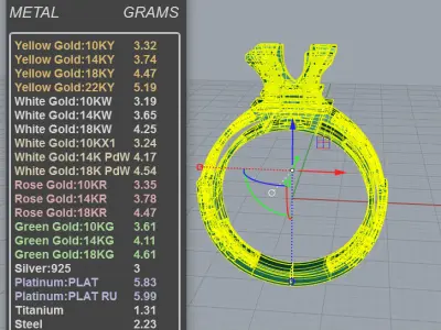 Diamond Tower Ring 3D print model