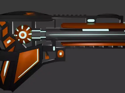 LASER BLASTER GUN Low-poly 3D model