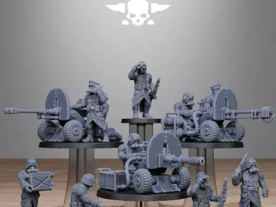 GrimGuard Battle Weapons 2 3D print model