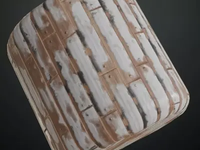 Weathered White Painted Planks Texture