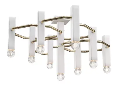Untitled raster ceiling light gold 3D model