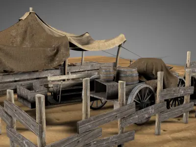 Traditional Nomad Tent v2 3D model