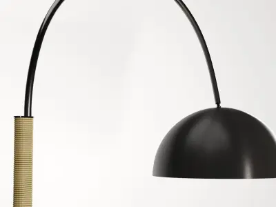 Jett Black Arched Floor Lamp 3D model