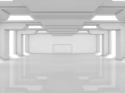 Sci Fi Warehouse Low-poly 3D model buy
