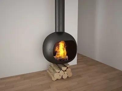 Fire place 01 3D model