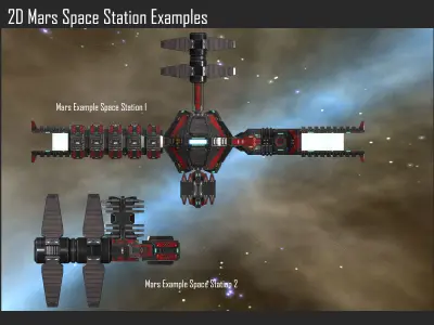 2D Mars Space Station Texture