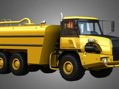 JD - 300D II Articulated  Water Tanker Truck 3D model