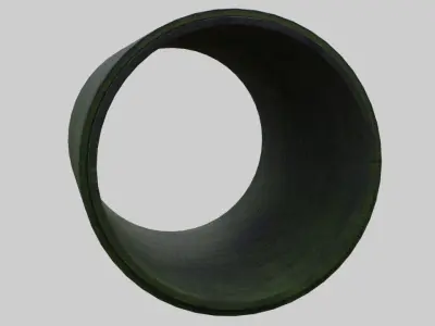 Concrete Pipe 1C Low-poly 3D model