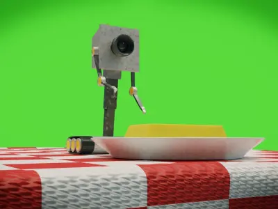 realistic simple robot 3D model