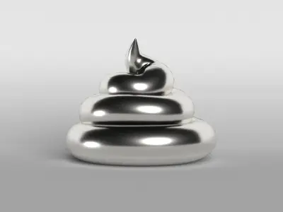 Pile of Poo v1 006 Low-poly 3D model