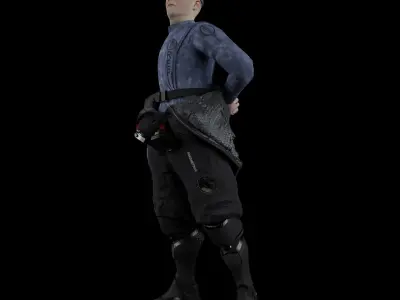 Officer Of The Space Forces Low-poly 3D model