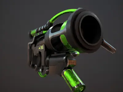 Sci-Fi  Biological Weapon Low-poly 3D model