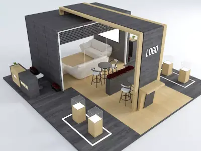 Exhibition booth design  3D model