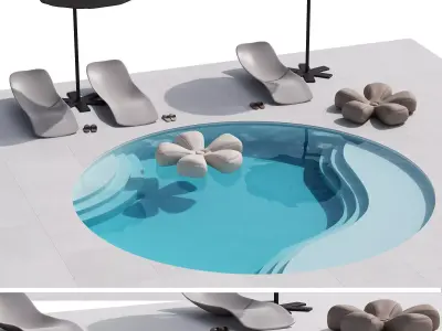 518 exterior and architecture 10 swimming pool 02 3D model