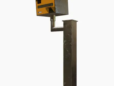 Speed Camera Low-poly 3D model