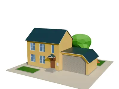 House Collection 10 Low-poly 3D model