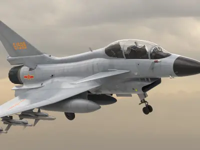  Chinese Military J-10 Fighter Jet Tandem Seated Rigged 