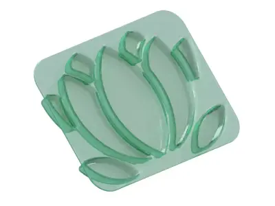 Transparent Premium Lotus Plate 3D model
