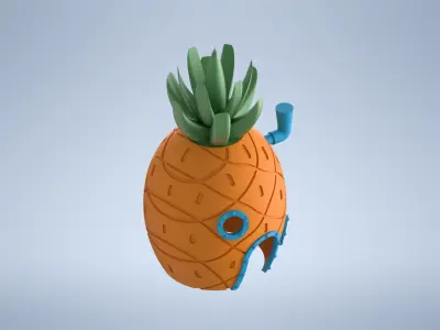 Spongebob pineapple house 3D print model