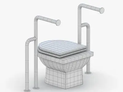 1550 - Toilet Low-poly 3D model