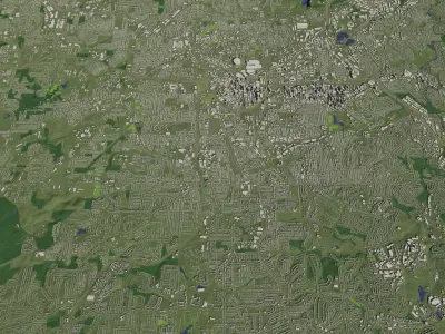 Atlanta USA in 20 km x 20 km - city and urban 3D model