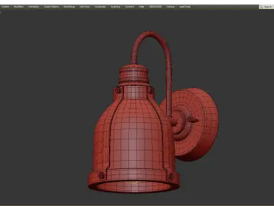 VINTAGE LIBRARIAN SCONCE Low-poly 3D model