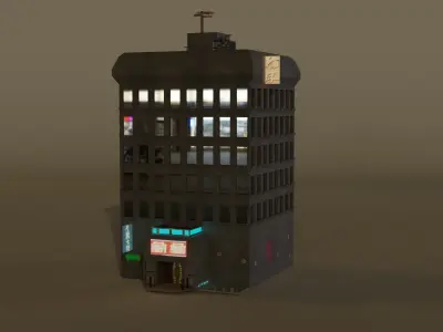 Cyberpunk Hotel 3D model