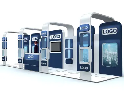 Exhibition Stand - ST0012 3D model