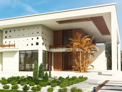 Modern Villa 3D scene environment 3D model