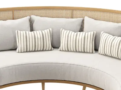 Garden round sofa R157  3D model