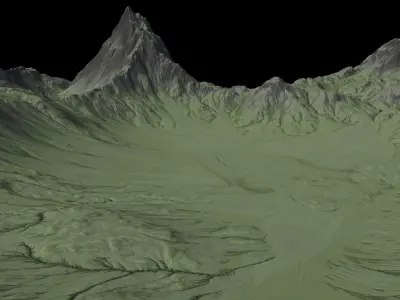 Mountain Landscape Low-poly 3D model