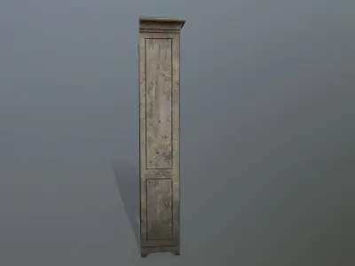 Cupboard 6 old wooden cabinet Low-poly 3D model