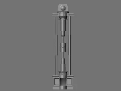 Futuristic Tower Low-poly 3D model