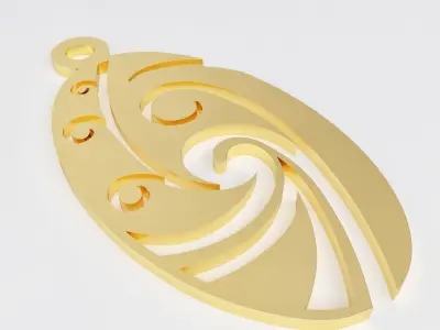Maori pendant 10 3D print model
